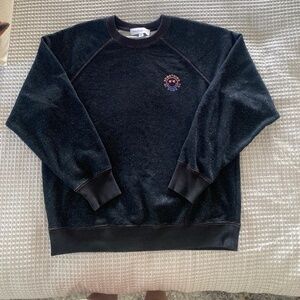 Something Navy Black Sweatshirt with Pink Logo